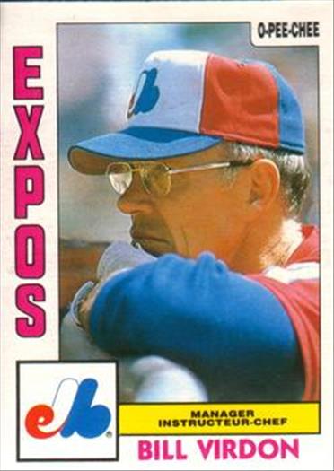 1984 O-Pee-Chee Baseball Cards 111     Bill Virdon MG